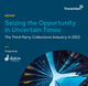 Report cover reads Seizing the Opportunity in Uncertain Times: The Third-Party Collections Industry in 2023 by TransUnion, prepared by datos insights [Image by creator  from ]